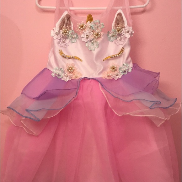 Last 1! Unicorn Birthday Dress & Headband costume - Picture 6 of 7